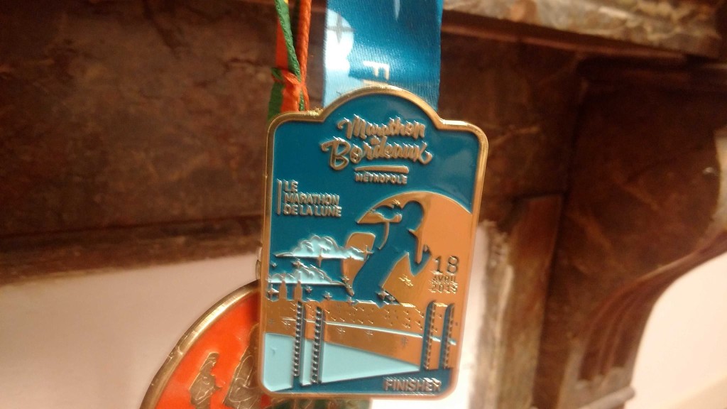 médaille marathon de Bordeaux